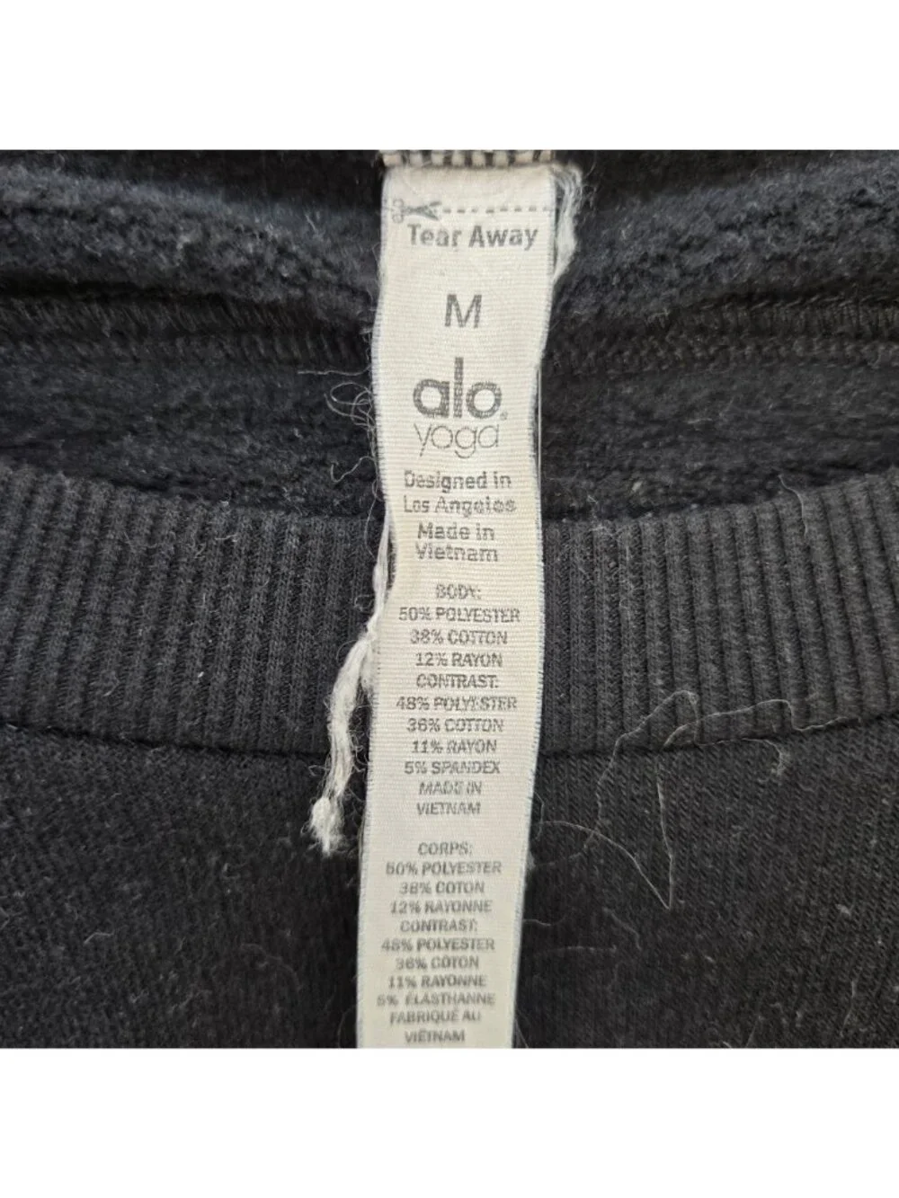 ALO Yoga Braided Accent Crewneck Sweatshirt Size Medium